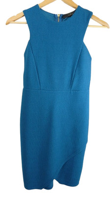 Firetrap Damen türkisblau Rock & Rags ärmellos figurbetontes Kleid Small UK 10 NEU