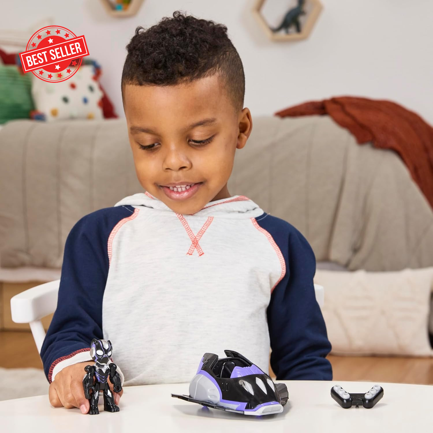 Marvel  Black Panther Plane Action Figure & Toy Vehicle, 3-Inch (7.6 CM) Super H thumbnail 7