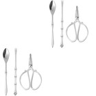2 Sätze Edelstahl-Krabben- -Tool-Krabben-Gabeln Meeresfrüchte essen Werkzeuge