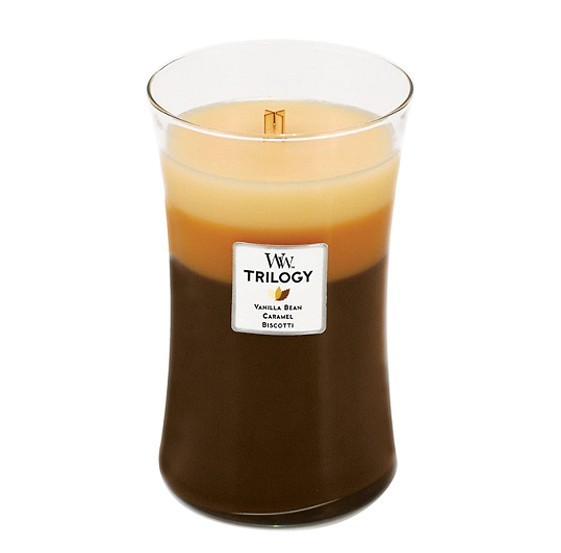 Idea Regalo Woodwick Candela Trilogy Cafe Sweet - Grande Formato