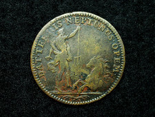 JETON CU ROUGE .T.B. 27mm LOUIS XIV GALÈRES ROYALES ESPAGNE NEPTUNUS OPEM  (n283