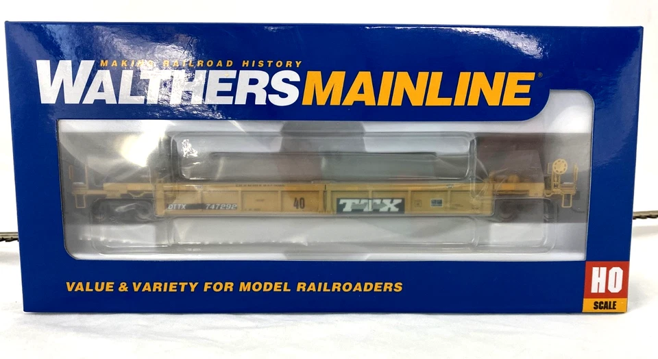 Walthers Ho Thrall Rebuilt 40' Well Car TTX DTTX &747292 New 910-5625 - Image 3 of 4