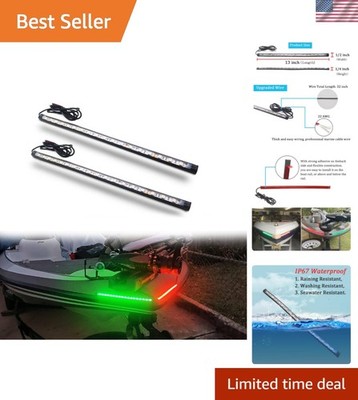Marine Boat Navigation Lights, Night Fishing Light, No Drilling Adhesive Inst...