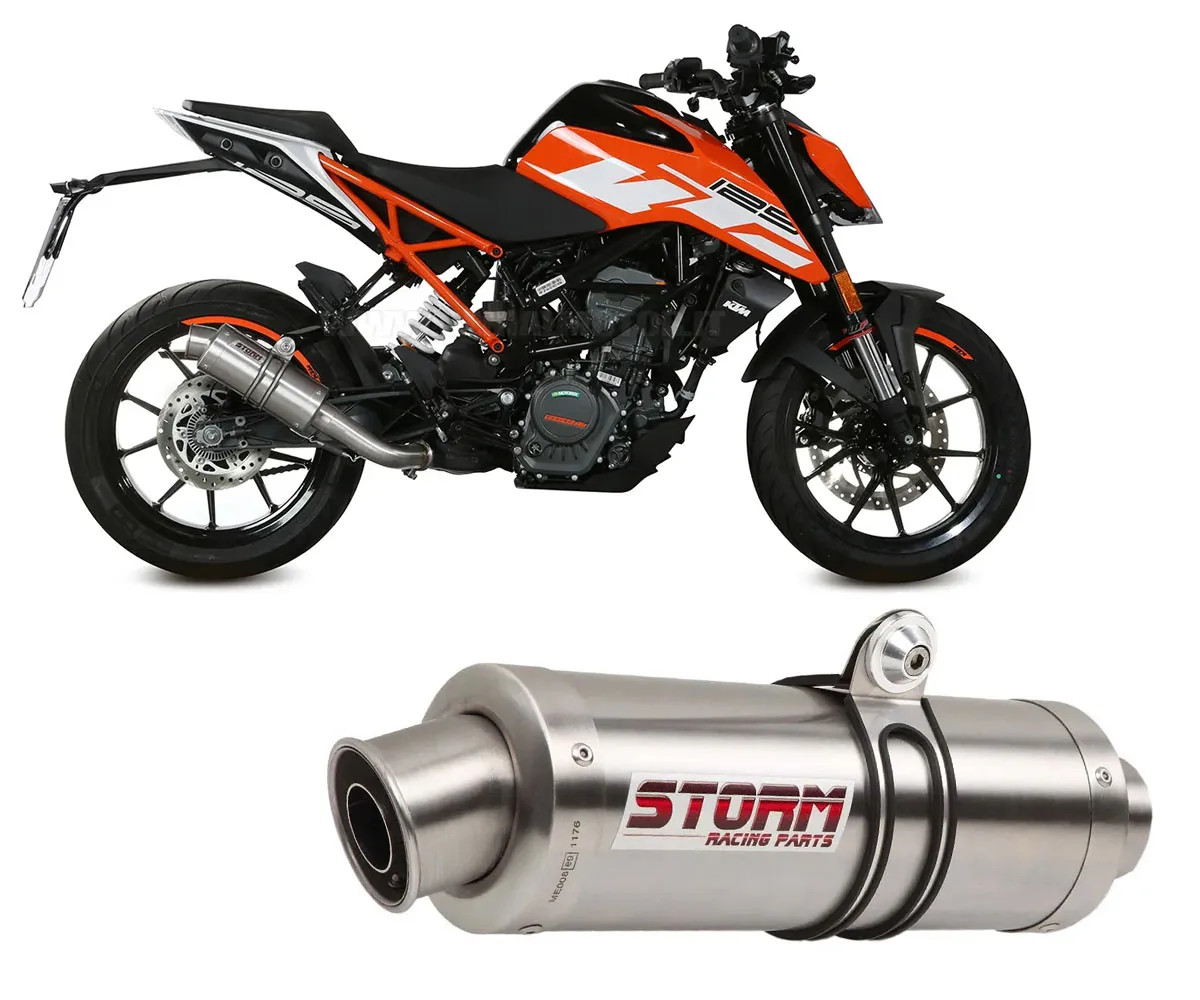 Exhaust Storm by Mivv Muffler Gp Steel for Ktm 125 Duke 2017 > 2020