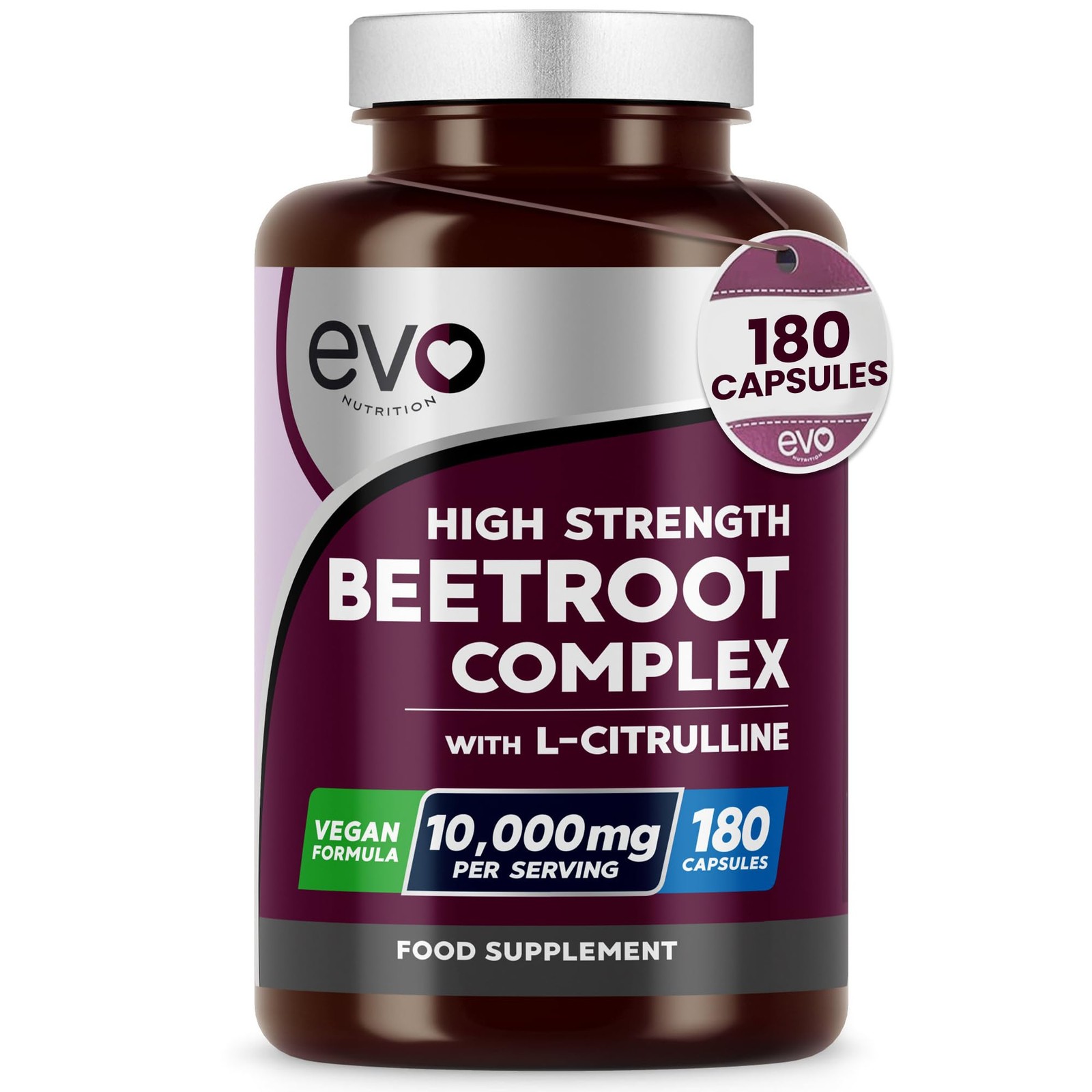 Beetroot Complex & L Citrulline 10,000mg 180 Capsules High Strength Nitric