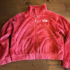 Girls The North Face Pink Fuzzy Jacket Size XL