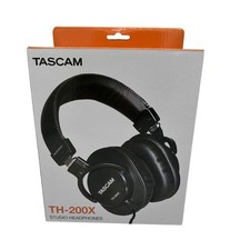 Tascam Th-200x Studio Headphones Unisex Os Black New Closed Back Monitoring Tascam Th-200x Studio Headphones Unisex Os Black New Closed Back Monitoring