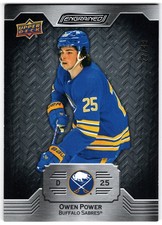 2023-24 Upper Deck Engrained Ebony Parallel OWEN POWER 24 #/49 Buffalo Sabres UD