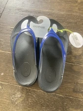 Oofos Ooahh Sport Flex Unisex Sandals Size 10 Men 12 Women Color Navy Brand New!