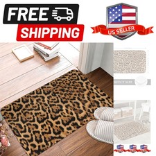 Leopard Cheetah Print Bath Mats For Bathroom Decor Animal Skin Pattern Absor... Leopard Cheetah Print Bath Mats For Bathroom Decor Animal Skin Pattern Absor...