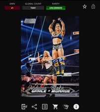 VIDEOGAME Topps WWE Slam STADIUM CLUB Vertical Base JORDYNNE GRACE BLAKE MONROE