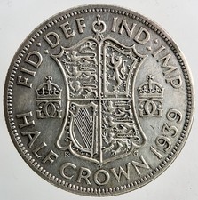 1939 George VI Half-Crown Silver Coin | Fine Collectable Grade