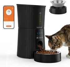 Automatic Cat Feeder 4L Timed Cat Food Dispenser APP Control 10s Voice Recorder