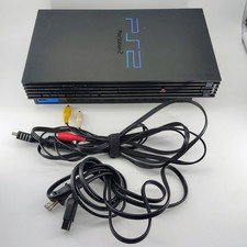 Sony PlayStation 2 PS2 Console SCPH-50001 Black with Cables Tested Works