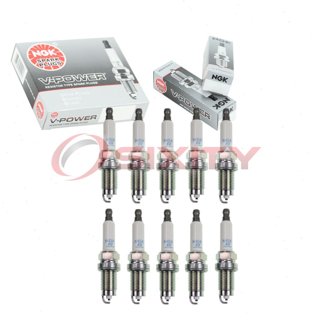 10 pc NGK 5960 ZFR6T-11G V-Power Spark Plugs for 101 905 617 C Ignition Wire sp