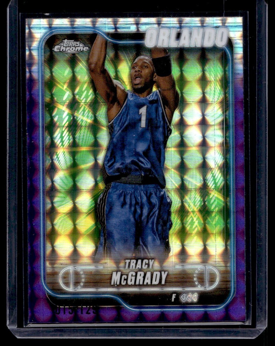 2024-25 Topps Chrome Purple Geometric Ref. Tracy McGrady 015/129 Orlando Magic