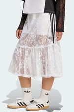 adidas Originals Lace Skirt Women's Casual Dress Lifestyle White AsiaFit KD2288