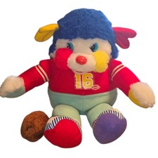 Vintage 1986 Mattel Popples Sports Touchdown Football Plush Toy Stuffed Animal