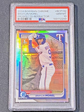 BRAYLIN MOREL 2024 Bowman Chrome 1st REFRACTOR PSA 10 Gem Mint SP /499 Rangers