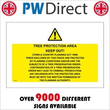 SIGN Tree Protection Area Keep Out TPO Preservation Conservation Forestry TR770A