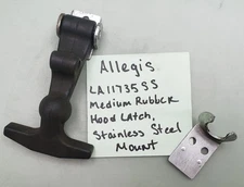 New Replaces Allegis LA11735M SS Medium Rubber Hood Latch, Stainless Steel Mount