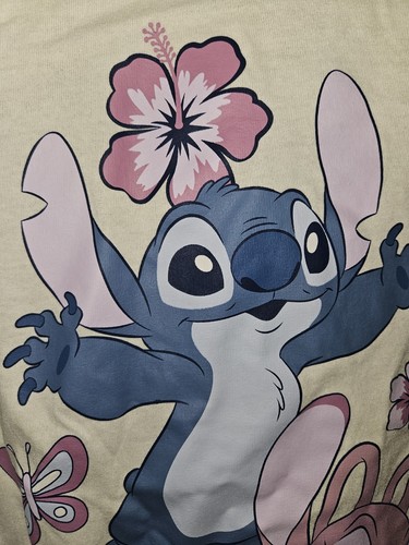 Disney - Floral Stitch &Angel Girl's T-shirt -size 14 NWT - Picture 4 of 7