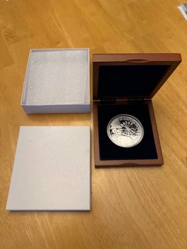 Five Ounce Silver Debt & Death Silver Bullet Silver Shield Proof medallion