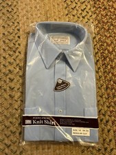 NEW Vintage Size 16/34-35 Sears Men's Perma Prest Dress Long Sleeve Shirt Blue