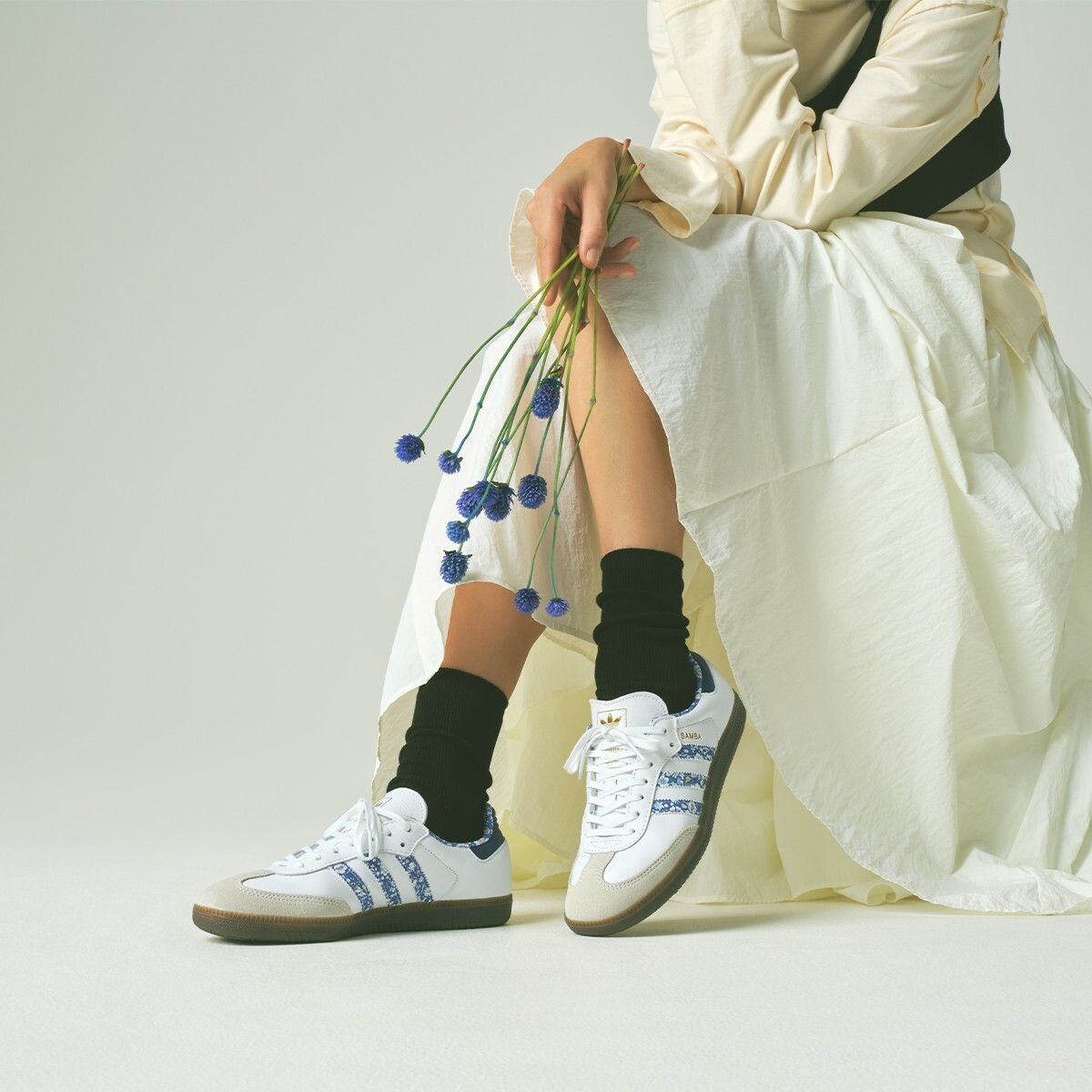 New Adidas x Liberty Samba Shoes - Footwear White (JP7249 New Adidas x Liberty Samba Shoes - Footwear White (JP7249