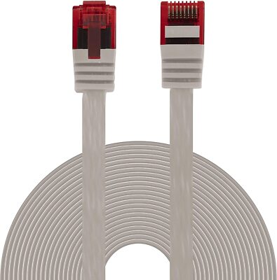 3m CAT 5e Patchkabel Flachkabel LAN Netzwerkkabel grau RJ45 Flachband DSL