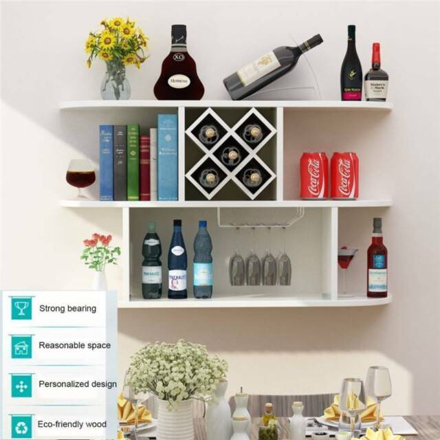 Wall Mounted Wine Rack Kitchen Cabinet, Wooden Wall Mounted Wine Racks Uk
