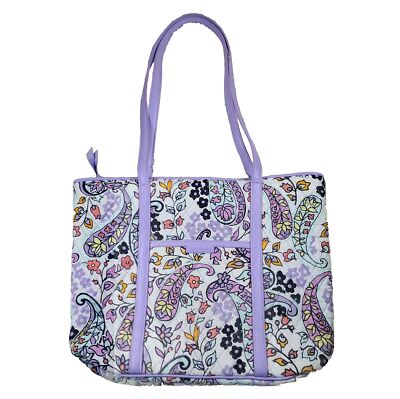 Vera Bradley Trimmed Vera Tote Bag in Maddalena Paisley Soft *Flaw* Read*