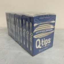 Vintage Box Q-tips NOS Sealed Pack Of 12 Boxes Of 54 Count Each Flexible Sticks
