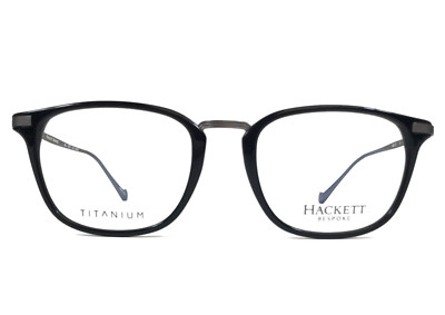Hackett Bespoke Eyeglasses Frames HEB172 01 Black Square Full Rim 51-20-145