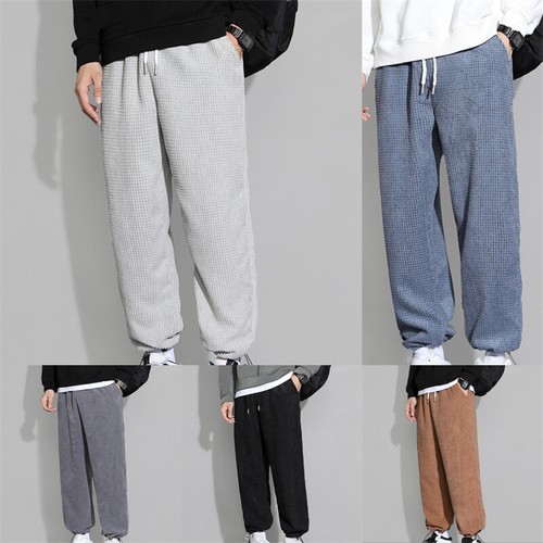 Uomo Vestibilità Larga Pantaloni da Jogging Tuta SPORTS Hip Hop Elastico  Vita | eBay
