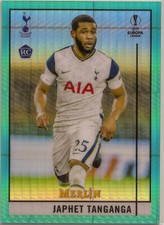 2020-21 TOPPS MERLIN CHROME JAPHET TANGANGA RC AQUA PRIZM #68 TOTTENHAM