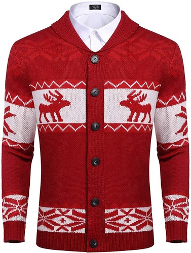 COOFANDY Mens Christmas Cardigan 