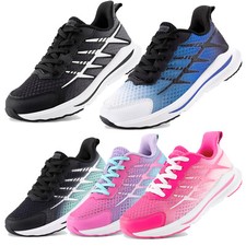 Boys Girls Kids Athletic Shoes Lace Up Lightweight Running Tennis Walking Shoes