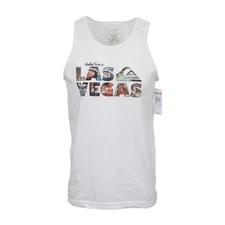 QUIKSILVER MENS RADICAL  LAS VEGAS TANK  WHITE
