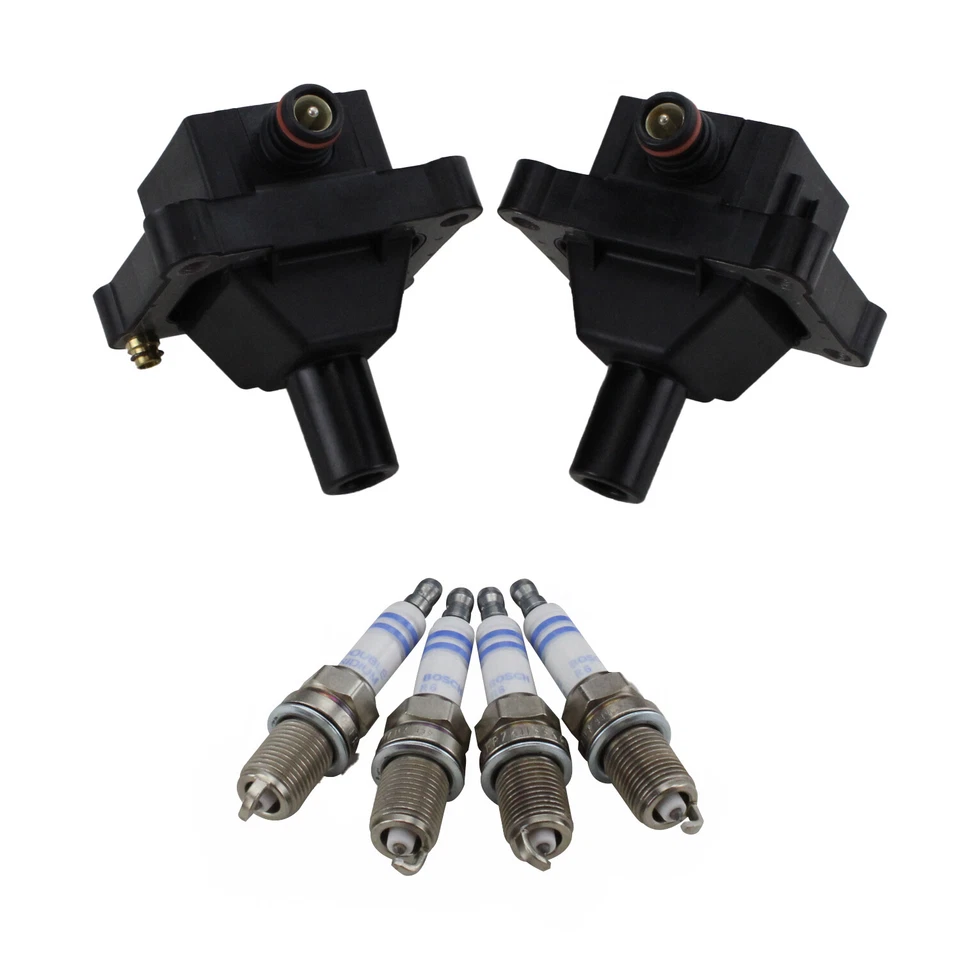 Bosch 2 Bobinas de Encendido 4 OE Cable Fino Doble Iridio Kit de Bujía para RAV4 L4 Foto 2 de 3