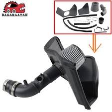 Black For 2009-17 Corolla/2016-17 iM 1.8L Heat Shield Cold Air Intake Kit+Filter