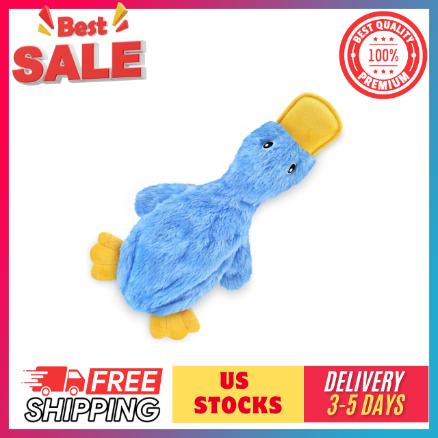 Best Pet Supplies Crinkle Dog Toy, No-Stuffing Duck with Squeaker,Fun All Breeds