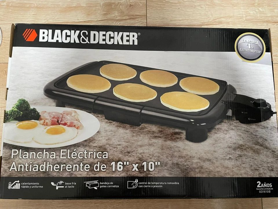 Plancha eléctrica antiadherente BLACK+DECKER con temperatura controlada 6 porciones Foto 4 de 4