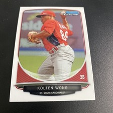 2013 Bowman Baseball Chrome Kolten Wong Cardinals PROSPECT ROOKIE Card #TP-28. rookie card picture