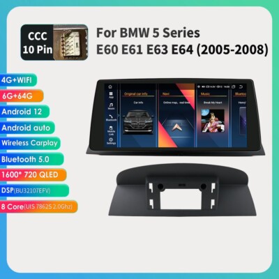Für BMW E60 E61 E64 10.33'' Android 12 Autoradio CarPlay 6+64GB GPS USB DSP CCC