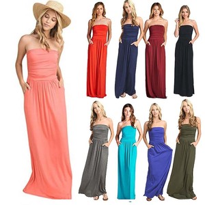 tube top long summer dresses