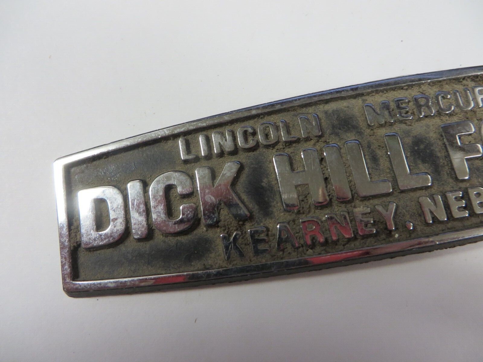 Vintage DICK HILL FORD Car Dealership Emblem KEARNEY, NEBRASKA Logo