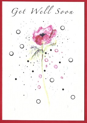 Get Well Soon schnelle Genesung Grußkarte für ihre weiblichen Blumen Blumen Blumen