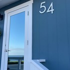 10 Inch Floating  House Number, Mailbox Door  Numbers Sign, Modern Black HDPE