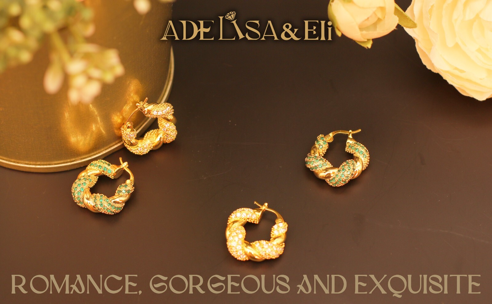 Adelisa Eli Round Moissanite Diamond Stud Earrings for Women